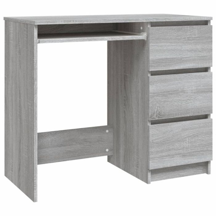 VidaXL Bureau Sonoma gris 90x45x76 cm Bois d'ingénierie 815508