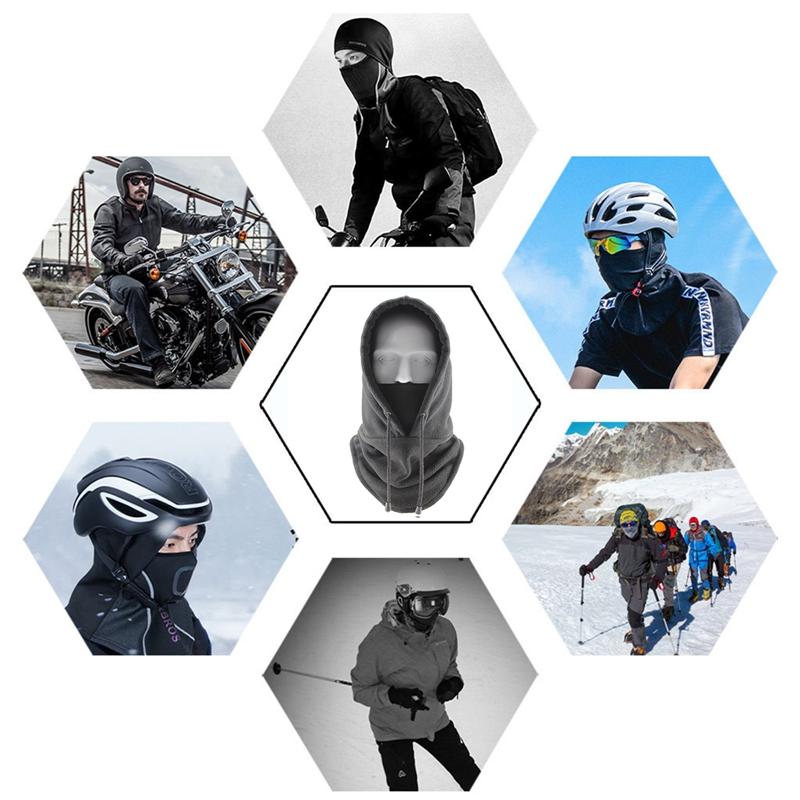 Cache-cou thermique d'hiver extérieur polaire cagoule écharpe ski masque facial snood capuche chapeau coupe-vent garder au chaud bonnet de cyclisme nouveau