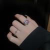 Trendy Adjustable Pink Heart Zircon Ring for Women