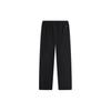 Li Ning CF Suo Solid Color Elastic Waist Flared Knitted Sports Pants Women Pants Black AYKU632-4