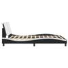 LED Bed Frame Without Mattress  Zadar  Black and White 160 X 200 Cm