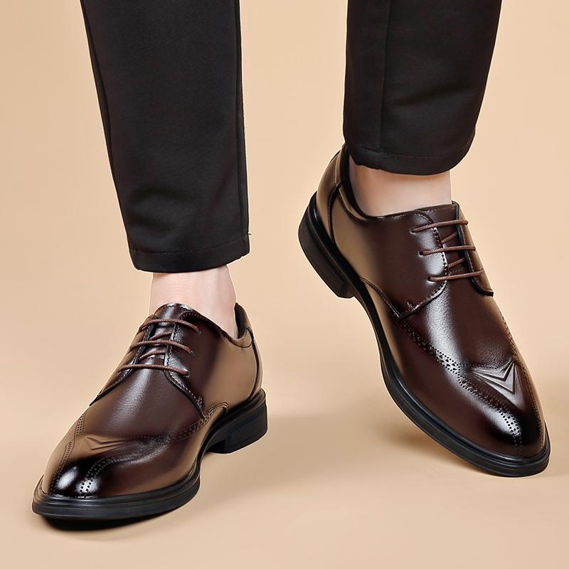 Herrskor för alla säsonger Läder Hållbara Bekväma Att bära för dagligt bruk Hållbart material med god kvalitet