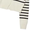 The Green Lab Striped Round Neck Cardigan [Ivory]
