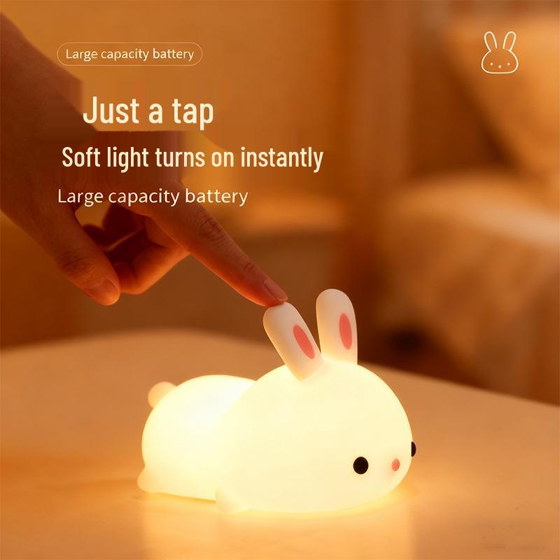 Seven-Color Silicone Bedside Lamp: Soft, Eye-Friendly Night Light