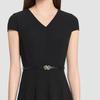 ELLASSAY French V-Neck Short Sleeve Dress