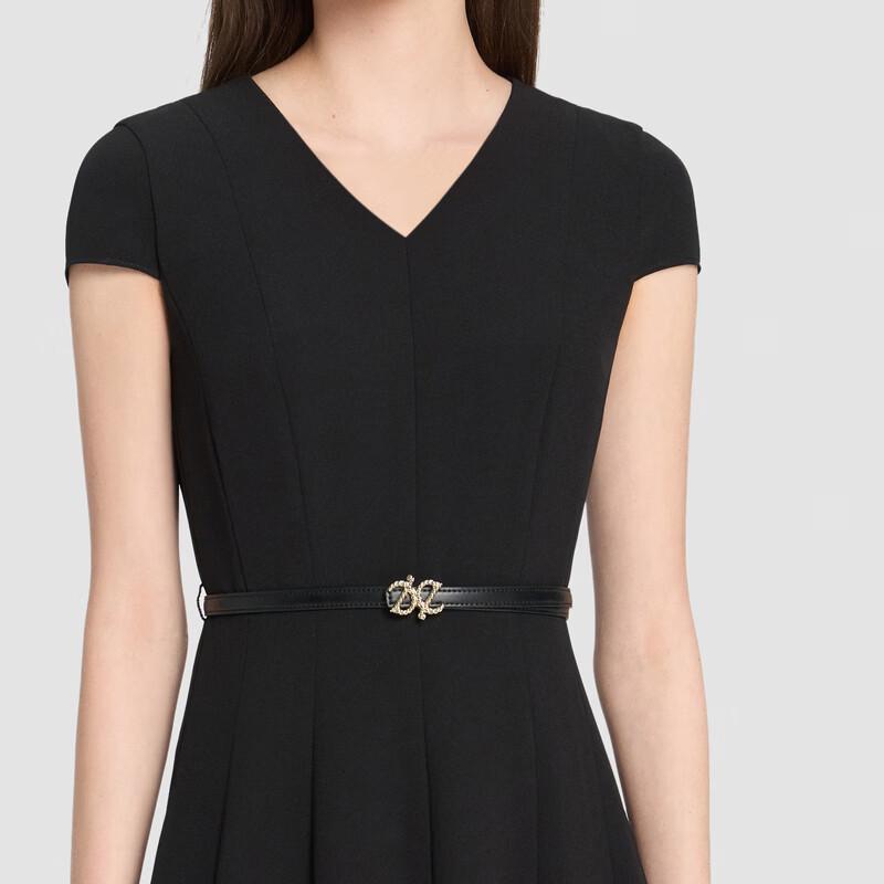 ELLASSAY French V-Neck Short Sleeve Dress