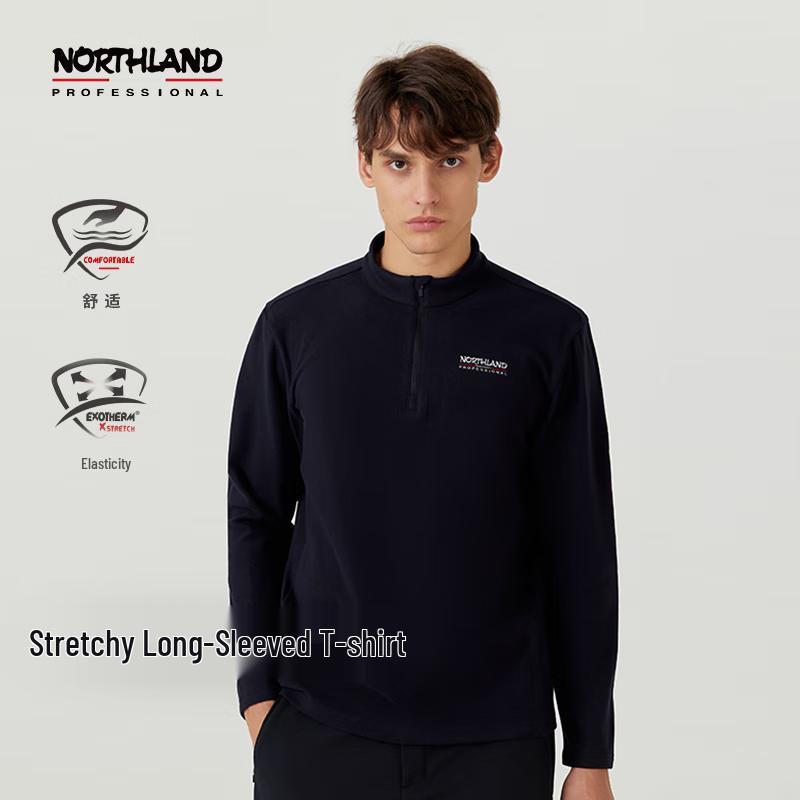NORTHLAND Lemu Unisex Outdoor Stand Collar Long Sleeve T-Shirt 155