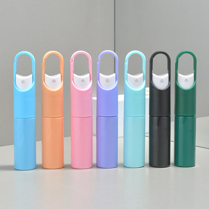 

1pc 20ml Portable Mini Refillable Fragrance Hand Sanitizer Alcohol Hook Bottle With Spray Pump Empty Perfume Container 1pc
