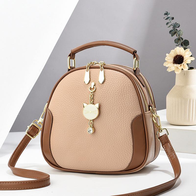 Trendy Korean Style Shell Bag For Women Stylish Cat Print Crossbody Purse