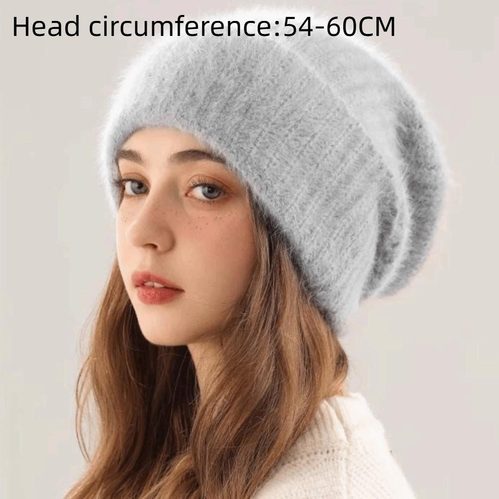 Rabbit Fur Rabbit Fur Hat Large Size Winter Hat Fashionable Head Cap  Winter