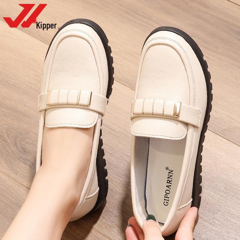 2025 New Spring & Autumn Non-Slip Soft Sole Leather Shoes for Middle-Aged & Elderly Women