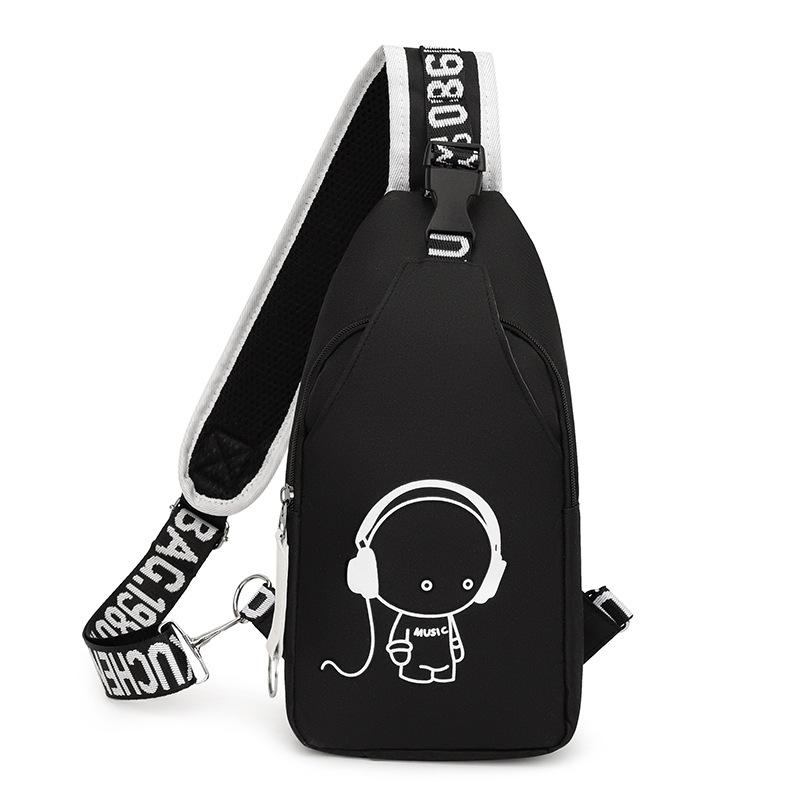 

Женская сумка кроссбоди Single Night Glow, мужская нагрудная сумка, студенческая спортивная беговая поясная сумка, регулируемые плечевые ремни