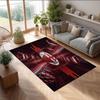 Tappeto in Flanella Stampato AC Milan Antiscivolo Morbido Poliestere Tappeto per Pavimento Tappetino Decorativo da Interno per Camera da Letto Soggiorno Divano Sala Giochi Decorazione Casa