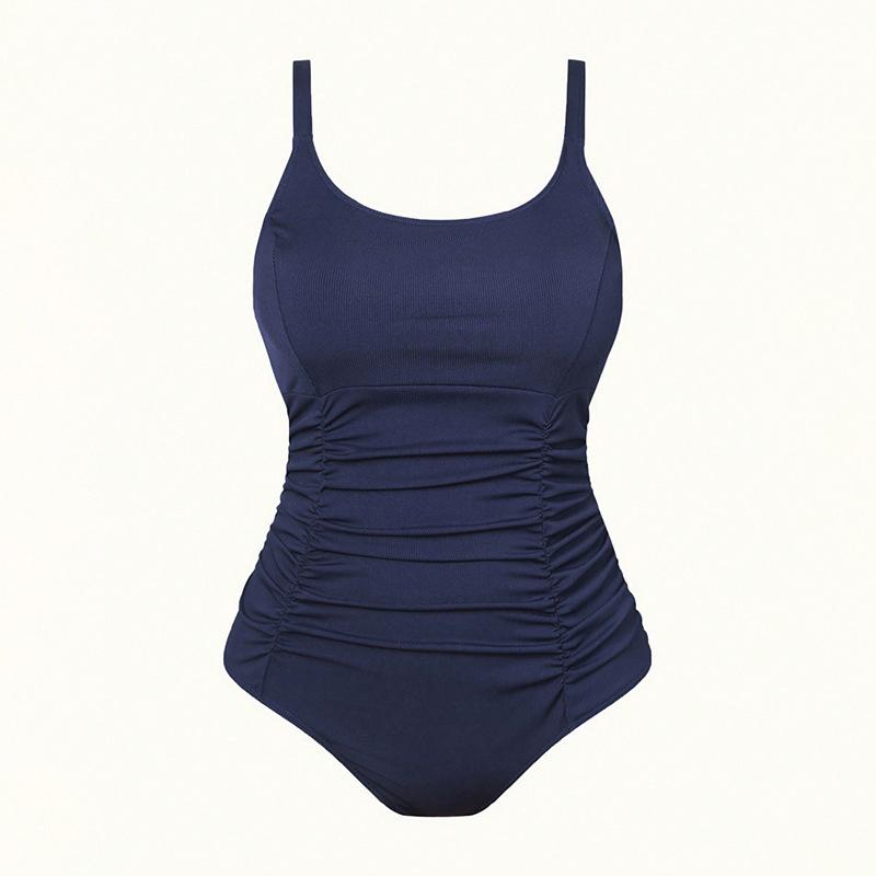 TS JYL-SW250 Solid One Shoulder Swimsuit, Conservative Beach Swimwear For Women XL