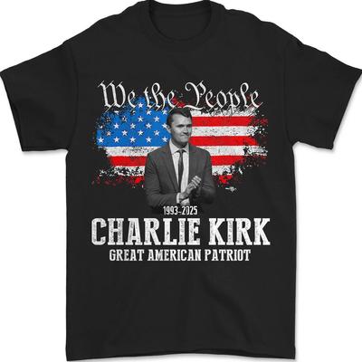 Charlie Kirk T-Shirt, Make America Great Again Wahrer Patriot 1993-2025 RIP Gedenken
