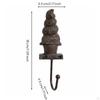 Rustic Hook with Mounting Screws Heavy Duty Cast Iron Vintage Decorative Wall Hooks for