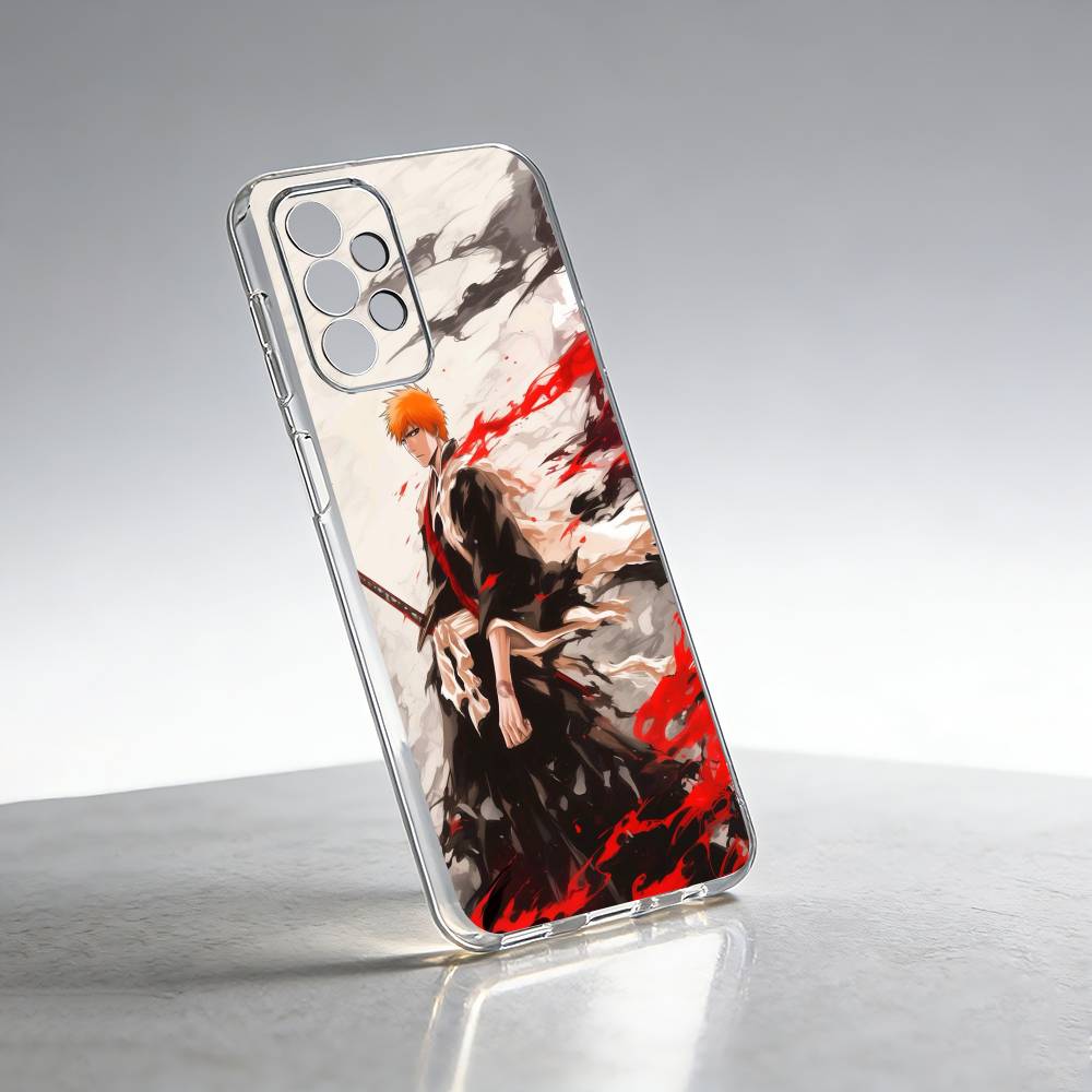 B-Bleachs K-Kurosaki-i Ichigo Phone Case For Samsung S25,S24,S21,S22,S23,S30,Ultra,S20,Plus,Fe Transparent Cover Samsung S225G