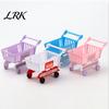 Kids Toy Storage Organizer Supermarket Shopping Cart with Smooth Rolling Wheels & Basket, Toddlers Small Basket for Dolls Pretend Play House
