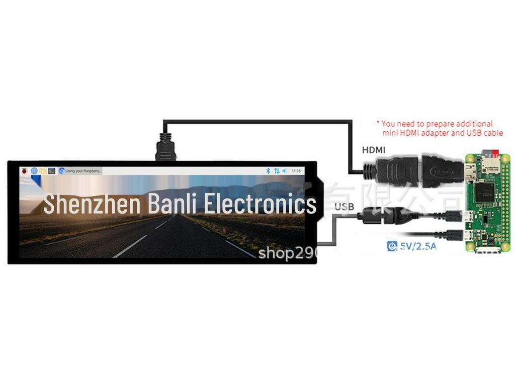 7.9 Inch IPS Capacitive Screen for Raspberry Pi/Jetson Nano, 400×1280 Resolution