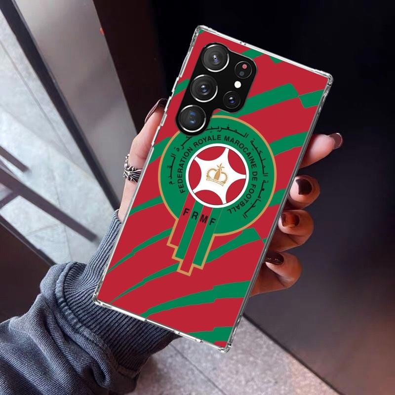 Morocco Flag Phone Case For Samsung Galaxy S23 S24 S25 Edge S26 Ultra S22 + S21 Plus S20 FE Cover Silicone Print Shell Galaxy S2