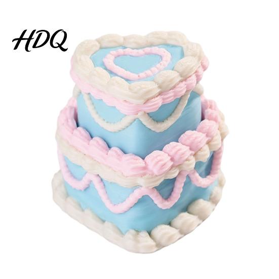 Relaxation Relief Items Birthday Cake Stress Toy, Cute Dessert Decompression Fidget for Miniature Food Models Desk, Novelty Squeeze Gift Car,