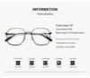 Women's Large Frame Photochromic Anti-Blue Light Myopia Glasses