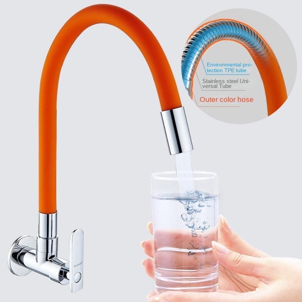 Adjustable Water Tap Universal 360° Rotatable Free Bending Faucet Extender Silicone Flexible Hose Water Pipe Tube for Wash Basin