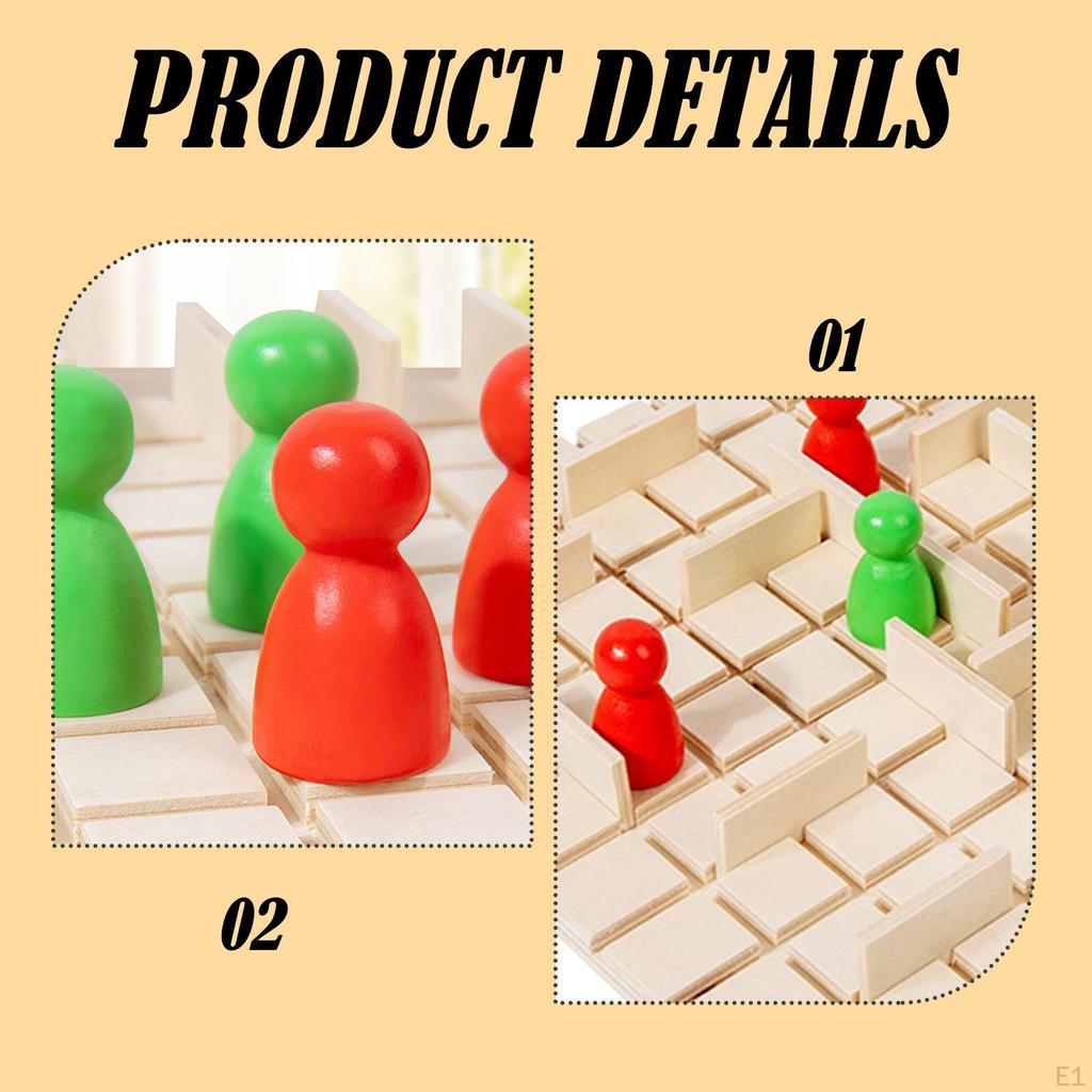 Tabletop Games Chess Interactive Toy Thinking 2 Player Battle Wood Ornament Education Tool for