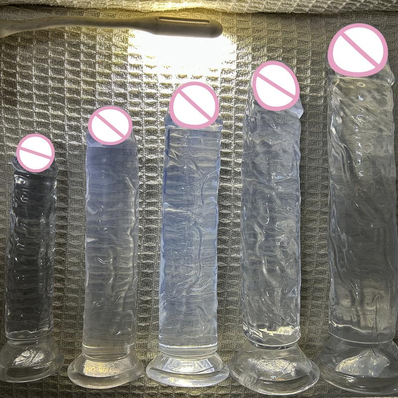 Cheap 5 Colors Small Transparent Dildo Suction Cup Jelly Dick Women Erotic Anal Sex Toys Soft Clitori Vaginal Masturbators Penis