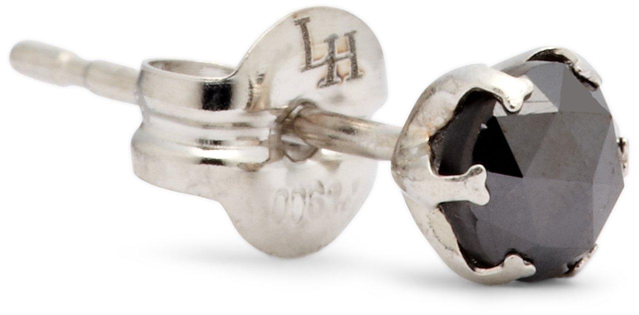 

LION HEART Platinum Black Diamond Earrings Earrings for One [Lion Heart] 0.25ct (Single Ear) 04E12PS/M