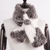 Winter Women Real Rex Rabbit Fur Scarf Natural Warm Soft Rex Rabbit Fur Muffler Lady Genuine Rex Rabbit Fur Scarves