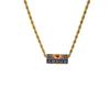 Sweet Charm Enamel Eye Pendant Necklace Wish Card Hexagonal Neck Chain  Summer Beach