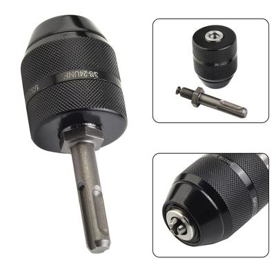 Adattatore Mandrino Trapano 0.8-10 Mm 2 Pz Nero Mandrino Trapano