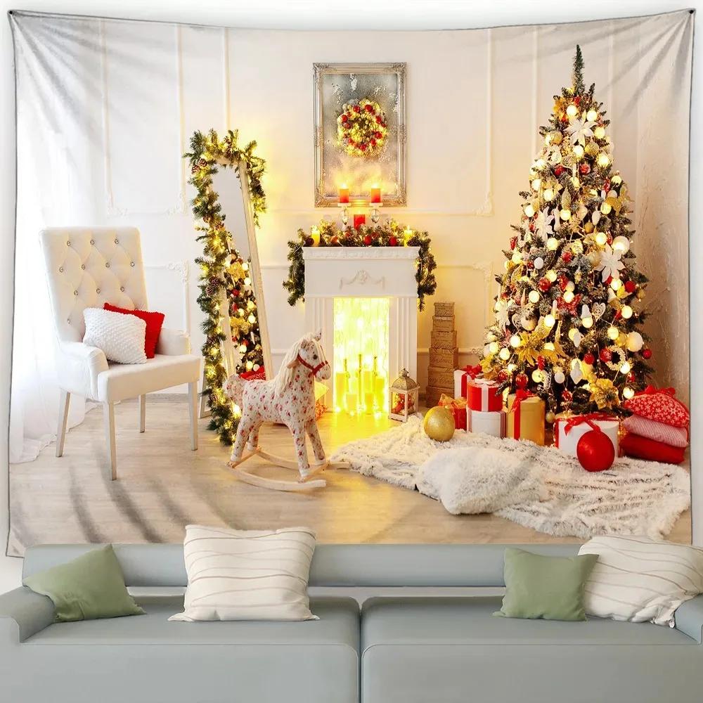 

Рождественская елка Узор Гобелен Спальня Гостиная Домашнее Рождественское Украшение 200x150cm