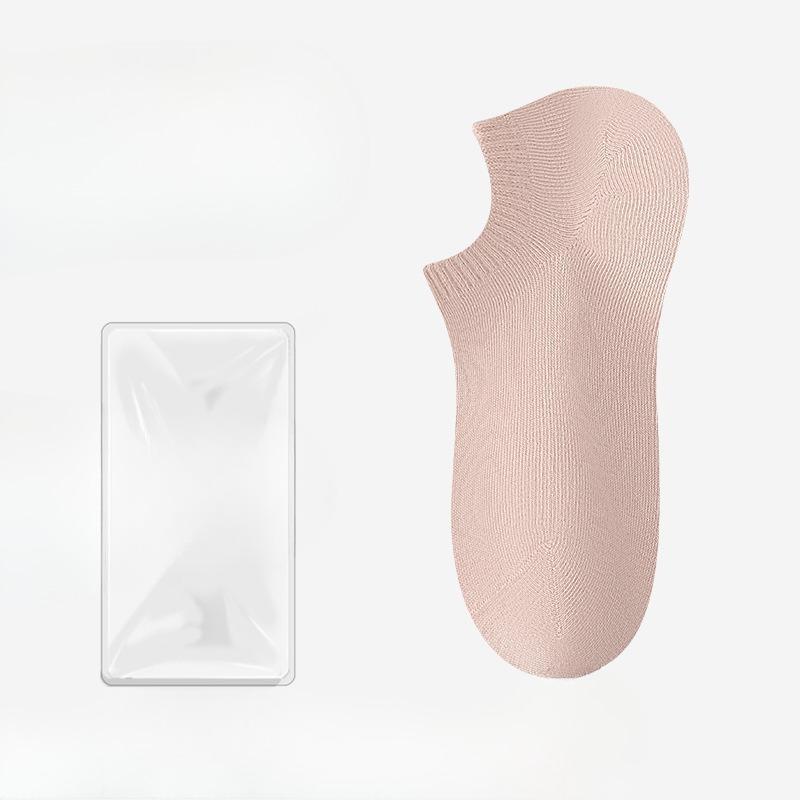 Female Summer Thin Solid Color Does Not Fall Off The Heel Invisible Shallow Mouth Anti Slip Anti Pilling Boat Socks