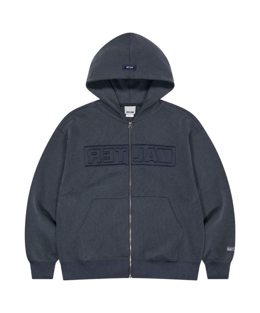 Alter Studio Pigment Applique Zip Up Hoodie_Navy