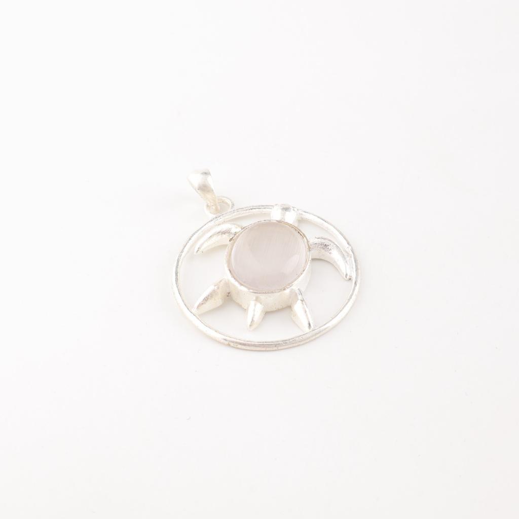 Selenite Gemstone 925 Solid Silver Jewelry Handmade Pendant Gift For Girlfriend CP-2-46