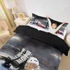 Erosebridal Ice Hockey Bedding Set Twin Hockey Player Duvet Cover for Kids Boys Girls Teens Juvenile Sports Game Comforter Cover Set Soft Mi