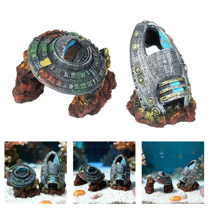 Modern Resins Ornaments For Fish Tanks Unique Underwater Art With Multiple Layered And Nonslip Base