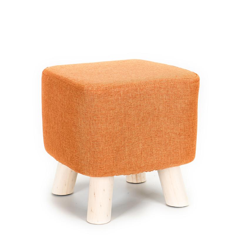 1Pc Elastic Ottoman Cover Solid Color Fabric Stool Covers Square Footrest Covers All-Inclusive Anti Slip Footstool Slipcovers