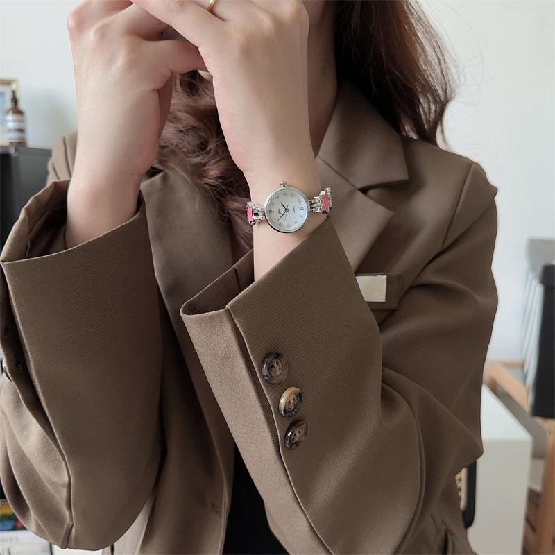 Fashion Versatile Women's Small and Cute Star Steel Band Quartz Watch Women High Quality Silver Wristwatch Vintage Female Clock