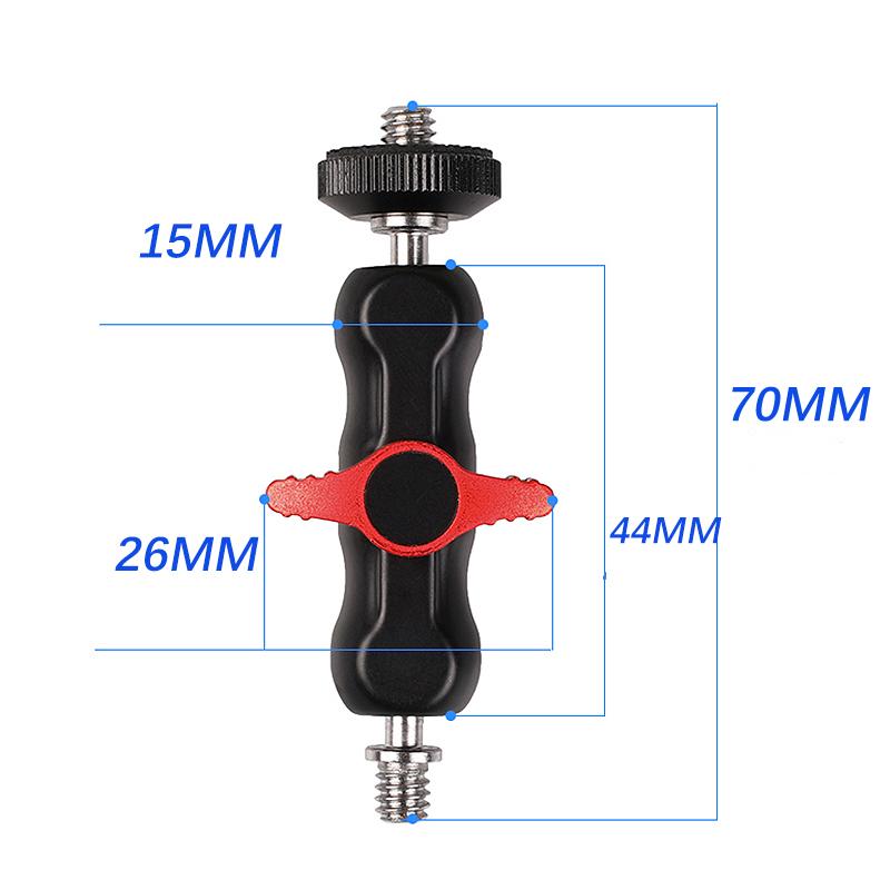 Multi-Function Ball Head Clamp Ball Mount Clamp Ic Arm Super with 1/4inch-20 Thread for Camera Cage