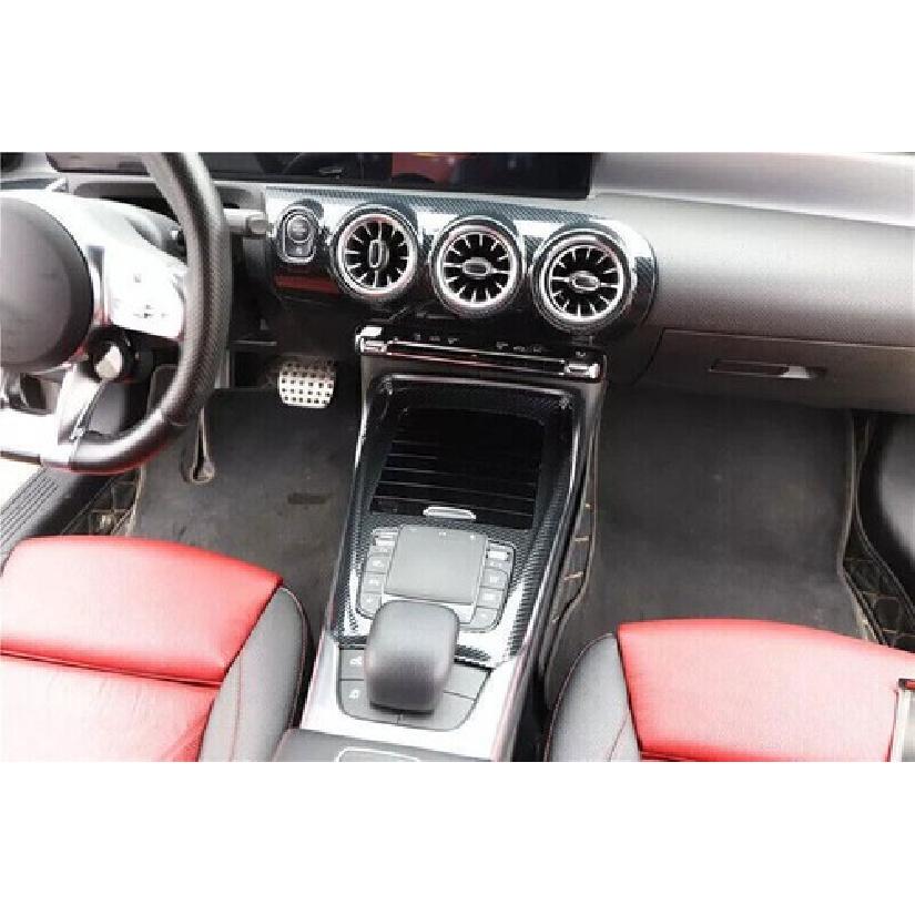 Middle Console Air Outlet Vent Cover 19~21 For Mercedes Benz AMG35 Carbon Fiber