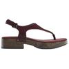 Zara Cowhide Vintage Open-Toe Strap Sandals 4Cm Women Sandals Crimson 3645510624