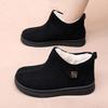 Schuhe Damen 2025 Winter neue Schneestiefel lässig und bequem Damen Baumwollschuhe Samt warm Schnalle Damenschuhe Mutterschuhe