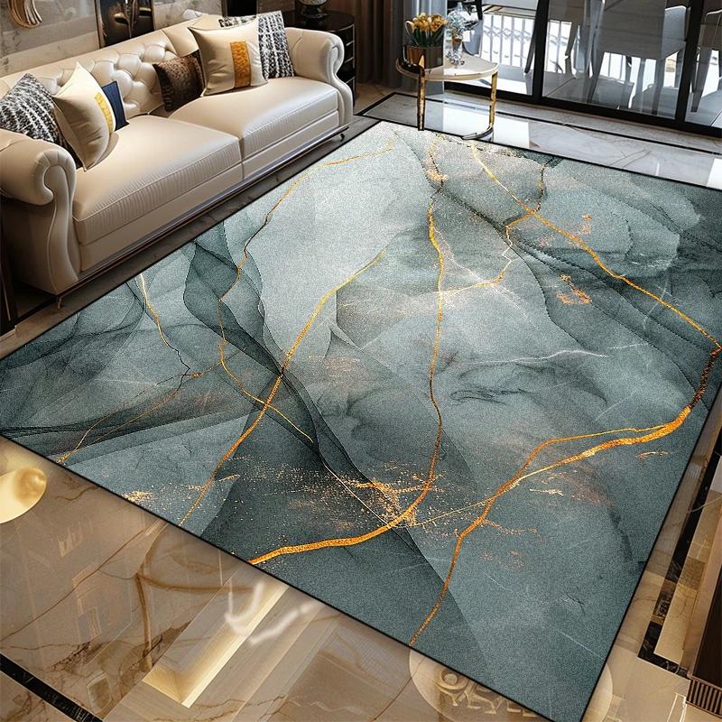 Nordic Marble Art Design Carpet Large Area Living Room Decoration Rug Non-slip Bedroom Lounge Rugs Washable Coffee Table Mat