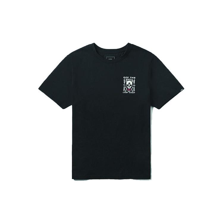 Men s Vans Casual Sports Skeleton Printing Short Sleeve Black VN0A48B2BLK S