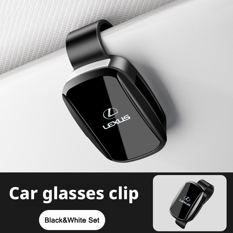 

1pc Car Glasses Holder - Oval Durable ABS Resin, Easy Installation Suitable for LEXUS, Premium Fashion Glasses Clip