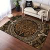 Ancient Aztec Calendar Print Anti-slip Rug Machine Washable for Living Room Kitchen Bedroom Decor Mat