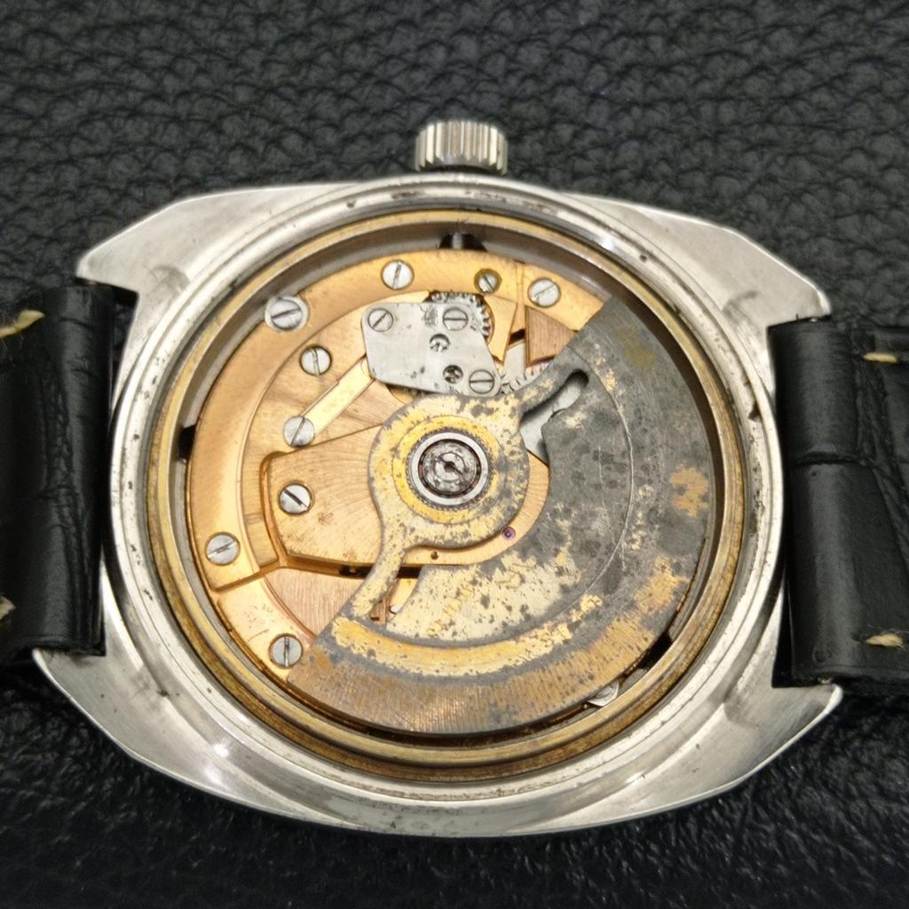 VINTAGE ENICAR AUTOMATIC 1147 SWISS MENS BLACK COLOR DIAL WATCH A700145-5